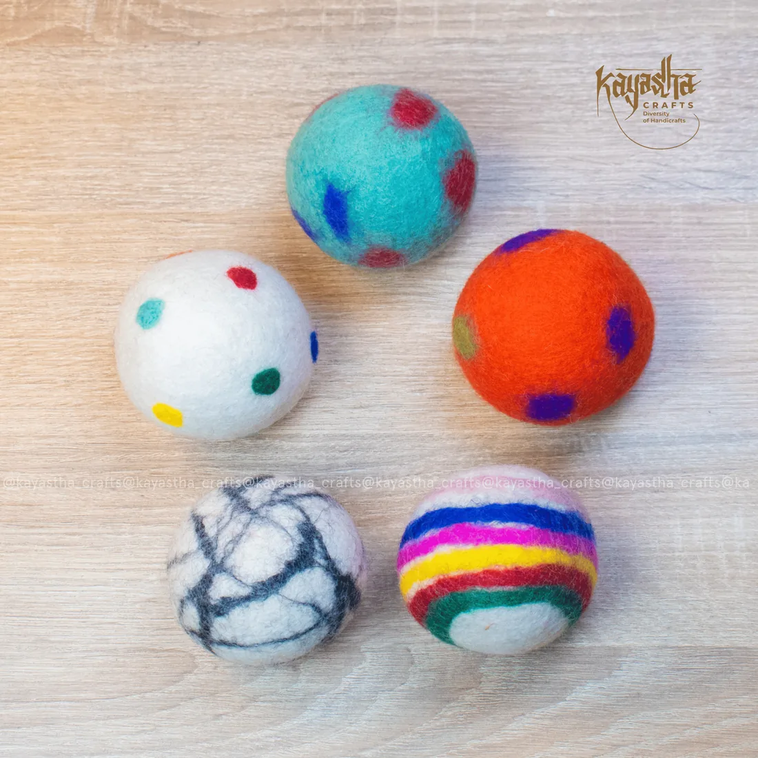 Sensory felt balls
