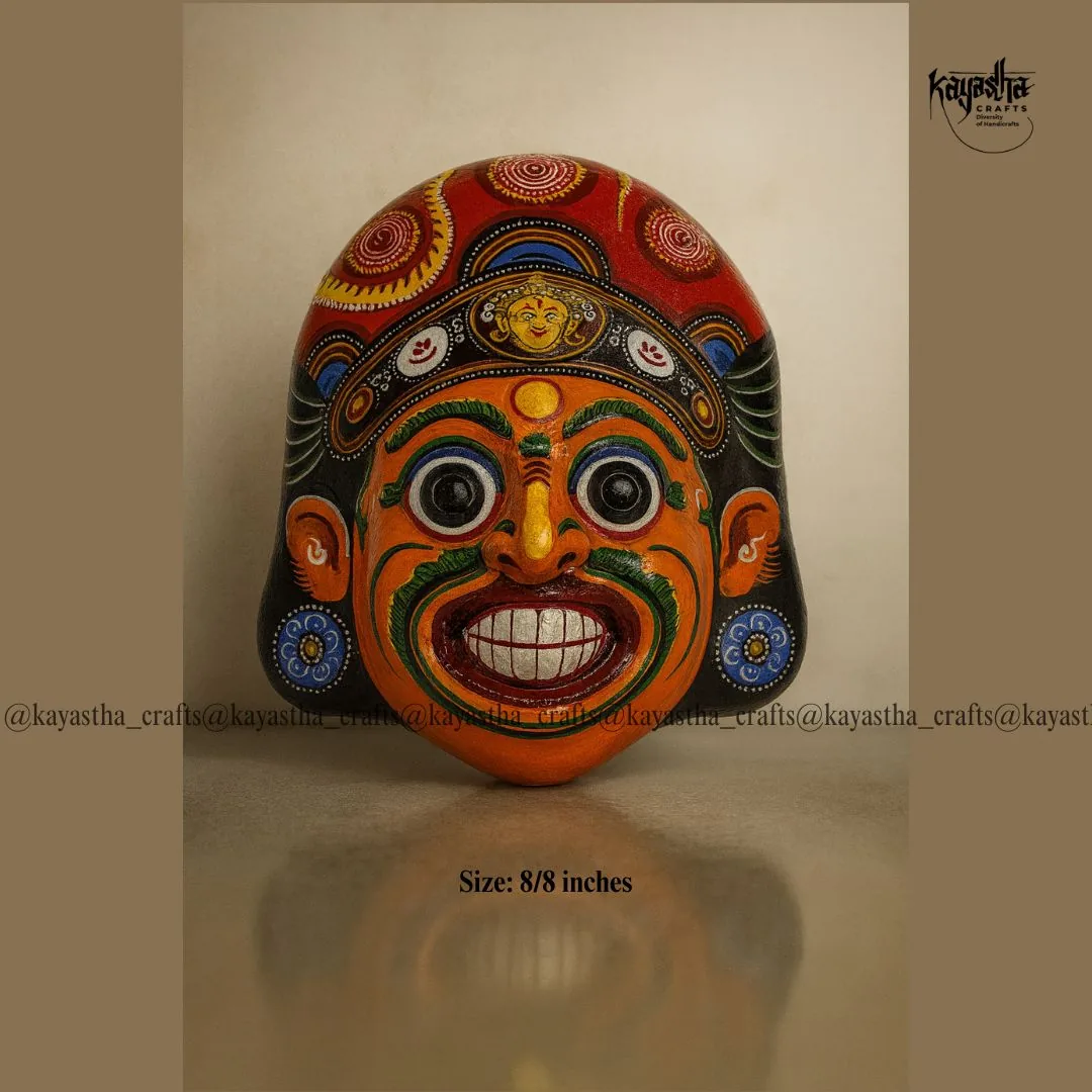 Duma mask, hand-painted traditional Nepali deity mask