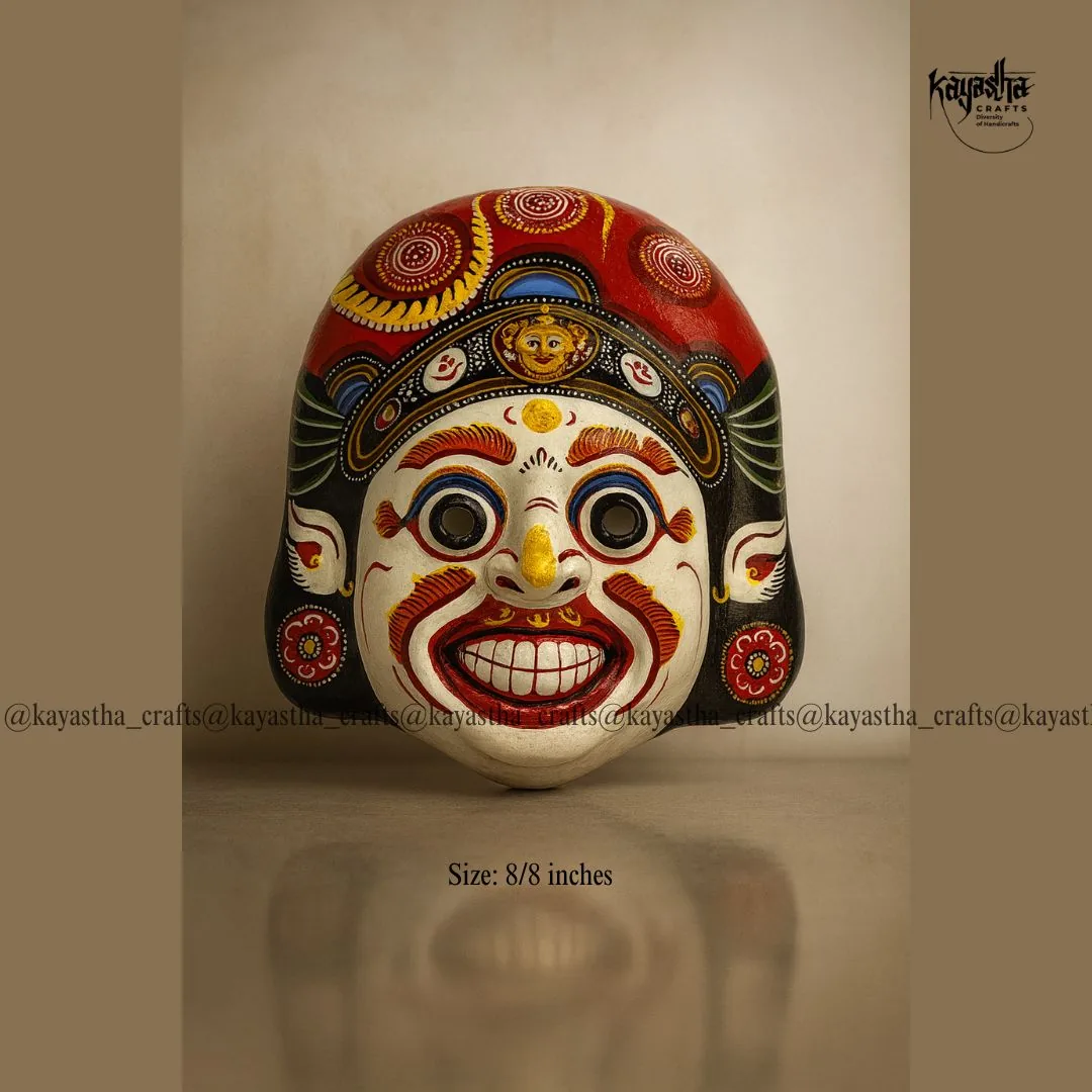 Sima mask, hand-painted traditional Nepali deity mask