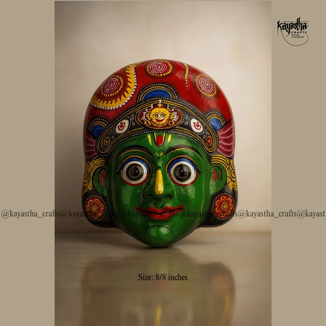 Vaishnavi mask, hand-painted traditional Nepali deity mask